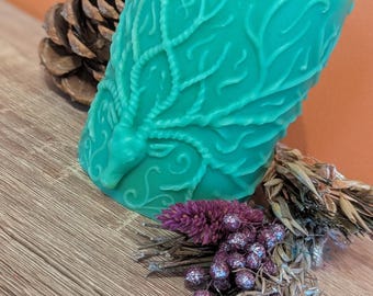 Bougie Cerf en cire d'olive | Bougie végane | Cernunnos | Divinité Celte | Animal lovers