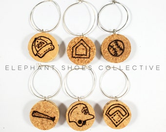 Softball/Baseball Wine Charms