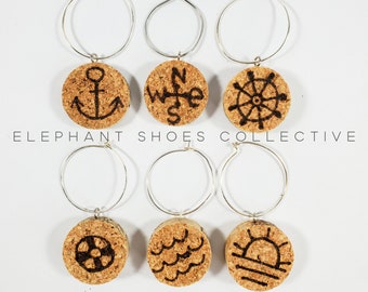 Seaside Wine Charms