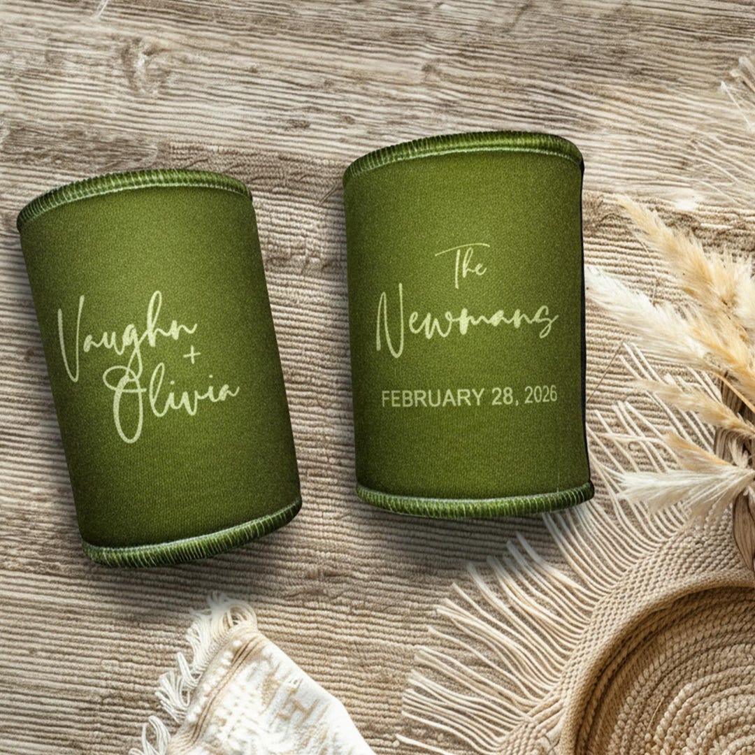 Personalized Wedding Stubby Holders • Custom Neoprene Can Coolers — free download