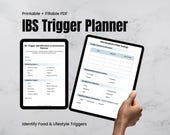 IBS Trigger Identification Planner Printable, Elimination Diet Log, Food Sensitivity Tracker, Gut Health Planner, Fillable PDF