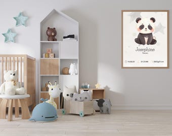 Personalized Birth Poster I Custom Baby Name Print I Nursery Wall Art I Digital Download