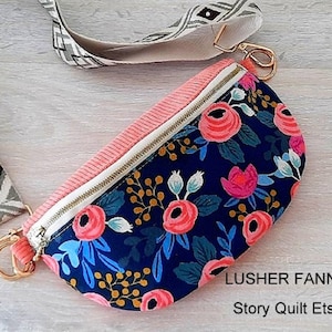 VIDEO PDF pattern, waist bag, Bum bag,Hip Bag SEWING Pattern,  quick to sew bag pattern, Fanny Pack Pattern, Instant Download