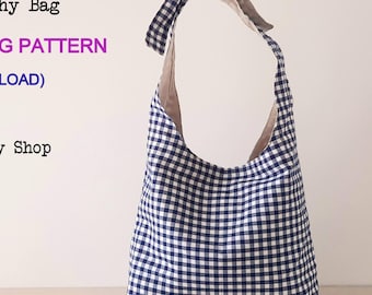 Slouchy Hobo Bag Sewing Pattern with Video Tutorial (PDF Pattern)