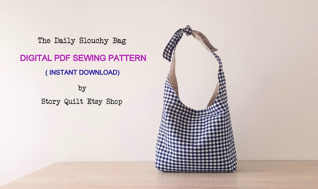 Slouchy Hobo Bag Sewing Pattern With Video Tutorial (PDF Pattern) - Etsy