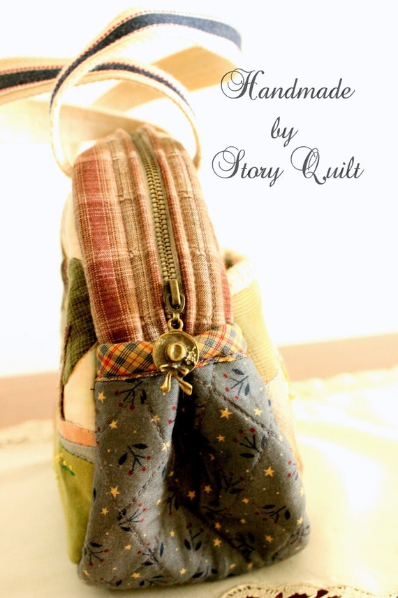 DIY Japanese Applique Patchwork Quilt Applique Bag, Sewing