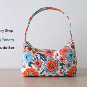 Tutoriel vidéo, patron de couture de sac baguette, patron de couture PDF de sac, sac à bandoulière, téléchargement immédiat, couture rapide, sac DIY, mini sac