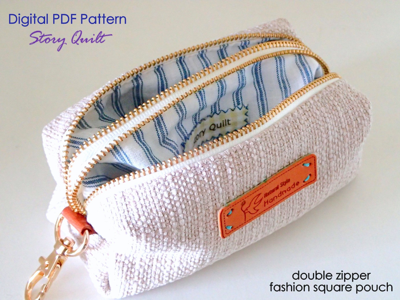Quick and Easy Box Pouch Double Zipper Square Pouch Digital - Etsy