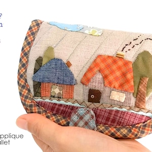 Einfaches japanisches Quilt-Patchwork | Schnittmuster für Geldbörse, Portemonnaie, Mini Geldbörse, Mini Geldbörse