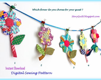 Bookmark sewing pattern, easy to sew， sewing pattern,  DIY sewing project, instant download, DIY sewing pdf pattern