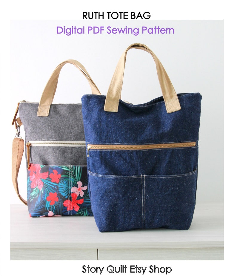 Tote Bag Pattern Sewing Pattern Shopping Bag Pattern Etsy Canada