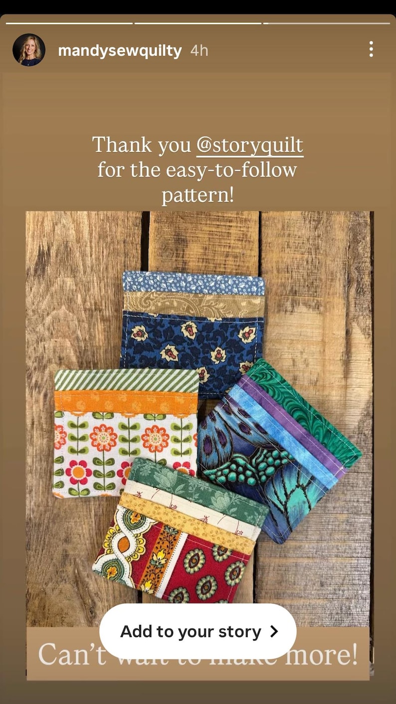 Video Tutorial, Easy Card Wallet Sewing Pattern, Beginner DIY (Digital PDF) image 7