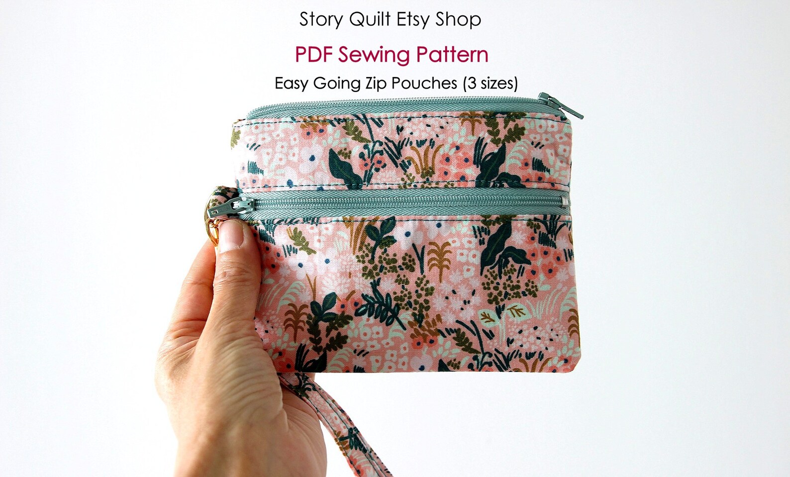 Double zipper pouch tutorial iphone pouch tutorial PDF Etsy
