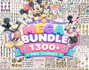1300+Special Mega Bundle PNG Princess, Mickey Mouse, Sublimation Files Cartoon Bundle , Digital Download