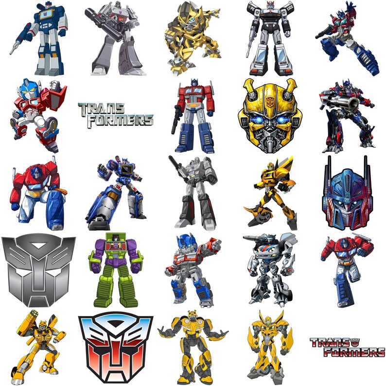 Transformers PNG Bundle, Optimus Prime, Bumblebee, Megatron, Autobots ...