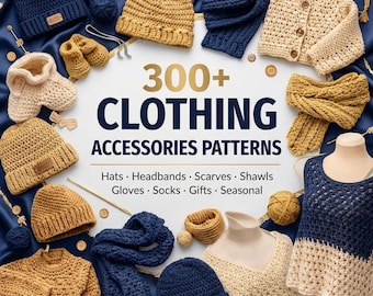 Pacote com 300 padrões de crochê em PDF – Moda feminina, masculina, bebês, crianças, brinquedos e decoração para casa (Google Drive)