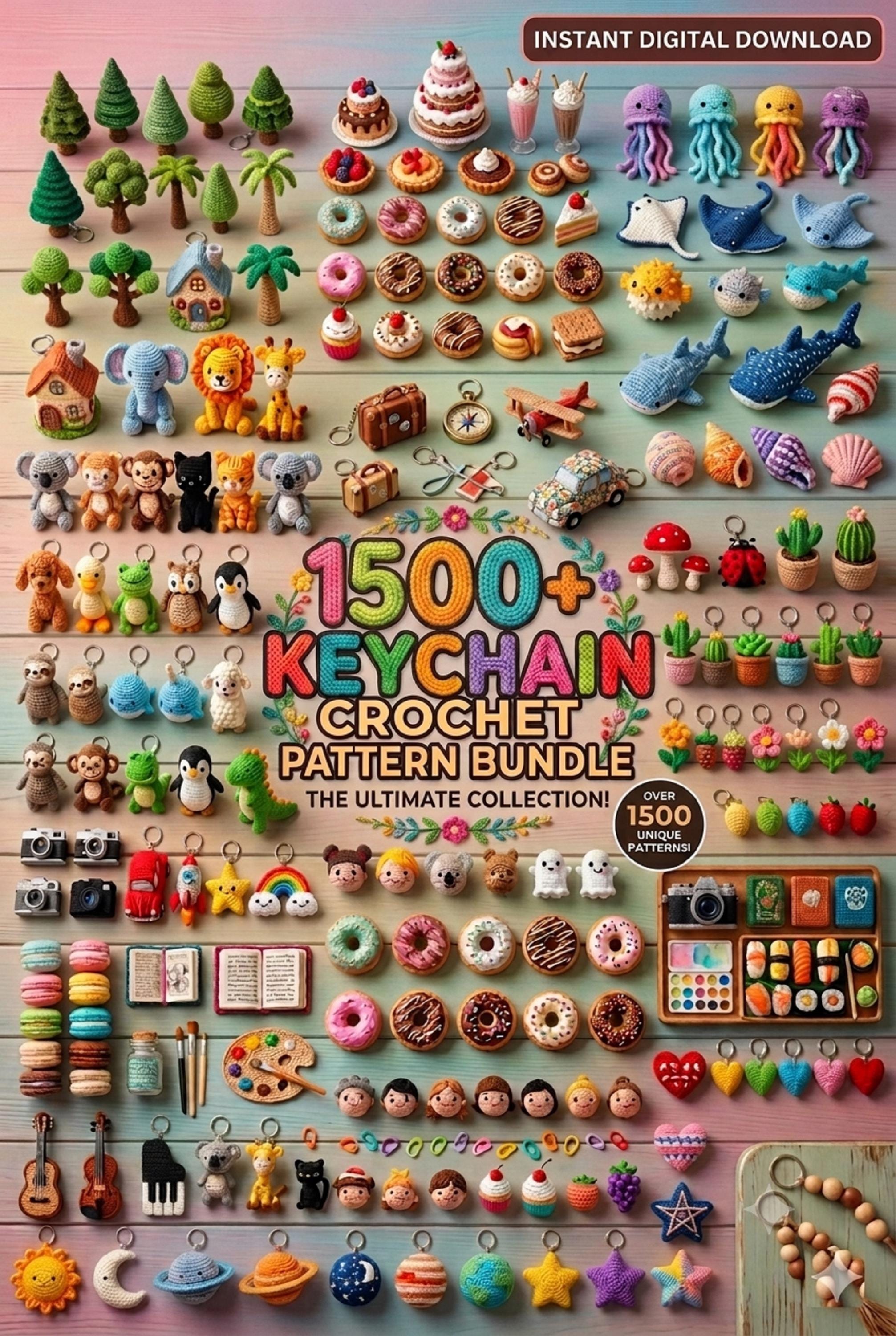 30 Animal Crochet Patterns for Cute Gifts, Nursery Decor, and Cozy Makes 28 Amigurumi Keychain Bundle