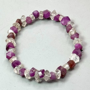 Unique high grade ruby and doimond quartz bracelet available/ home decor / gift to her / anniversary gift /