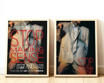 Stop Making Sense Movie Poster, Talking Heads Wall Art,Canvas posters,Holiday gifts,Birthday gifts,Vintage posters