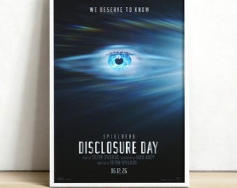 Disclosure Day (2026) Film Poster, Dramatische Wand Kunst,Leinwand Poster,Geburtstagsgeschenke,Weihnachts Poster,Weihnachts Poster