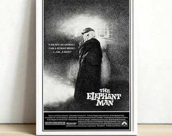 The Elephant Man-Filmplakat, Film-Wand-Kunst, Segeltuchplakate, Feiertagsgeschenke, Geburtstagsgeschenke, Weinleseplakate