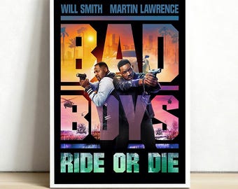 Bad Boys Ride or Die movie Poster, Movie Wall Art,Canvas posters,Holiday gifts,Birthday gifts,Vintage posters