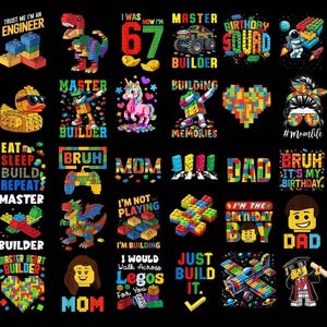 Building Block Master Builder Png Bundle, Building Block Png, Building Bricks Png