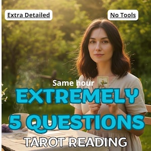 5 Question Tarot Reading, Same Hour Response, Accurate Psychic Insight, Love Guidance, Career Advice, Life Path Clarity