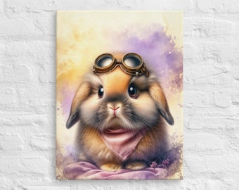 Kids Room Wall Art | Bunny Steampunk Babies | Rosie RR-09 | Nursery | Children's Room | Baby Room | Steampunk Art | Wall Decor