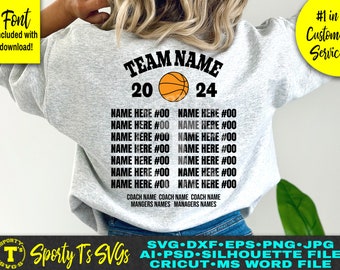 basketball roster, basketball template, basketball svg, basketball png, basketball shirt, basketball mom, back of shirt, cricut, silhouette