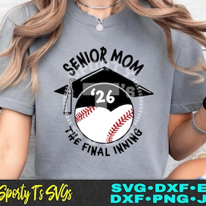 senior mom svg, senior mom 2026, senior 2026 svg, baseball mom svg, baseball senior, baseball svg, senior svg, cricut, silhouette image 1