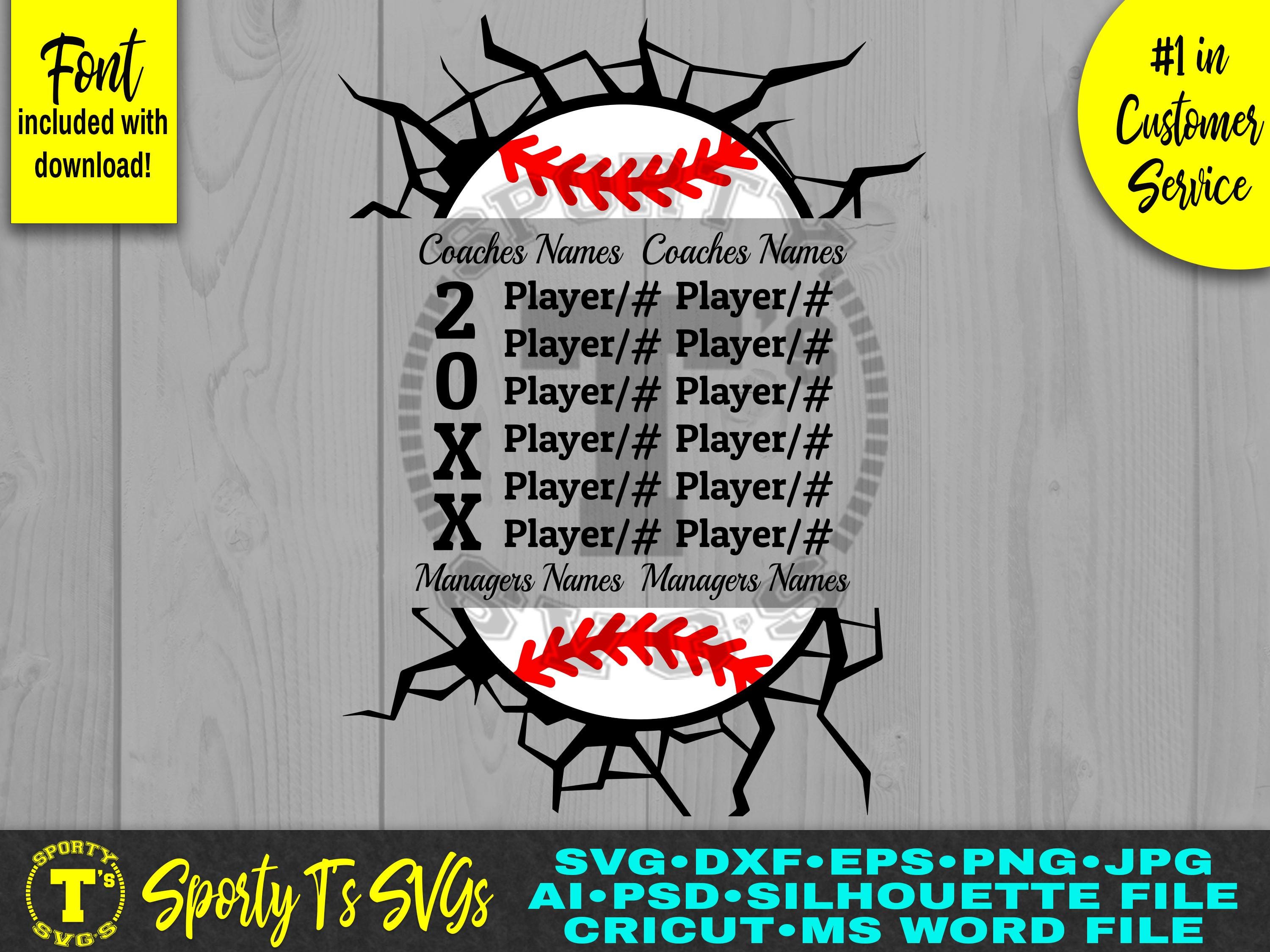 Baseball Roster Template, Baseball Roster Template Design, Baseball ...