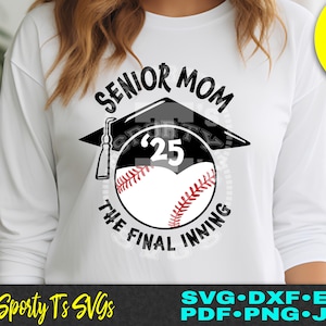 Senior Mom svg, Senior Mom 2025, Senior 2025 svg, Baseball Mom svg, Baseball Senior, Baseball svg, Cricut, Silhouette