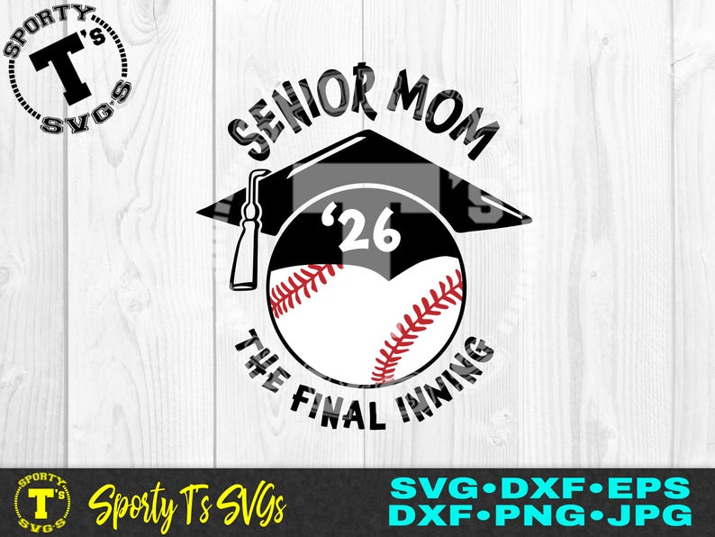 senior mom svg, senior mom 2026, senior 2026 svg, baseball mom svg, baseball senior, baseball svg, senior svg, cricut, silhouette image 2