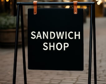 Enseigne de trottoir personnalisée avec cadre en A | Tableau de menu de café