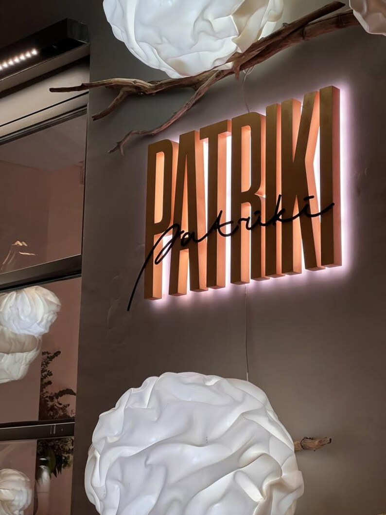 Custom 3D Metal Backlit Sign, Stainless Steel Logo, LED Illuminated ...