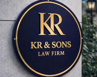 Letrero acrílico personalizado con logotipo comercial / Decoración moderna para salones y boutiques