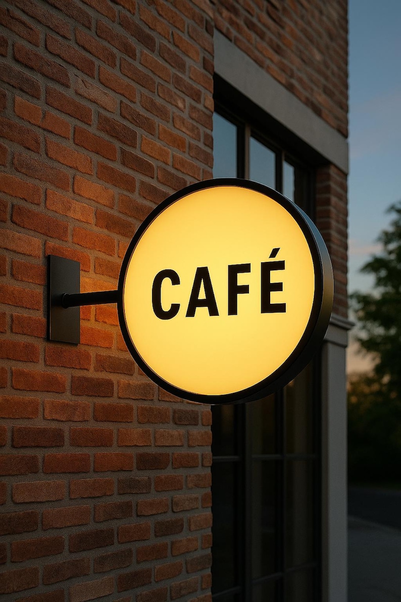 Custom LED Lightbox Sign | Double-sided Illuminated Storefront Logo ...