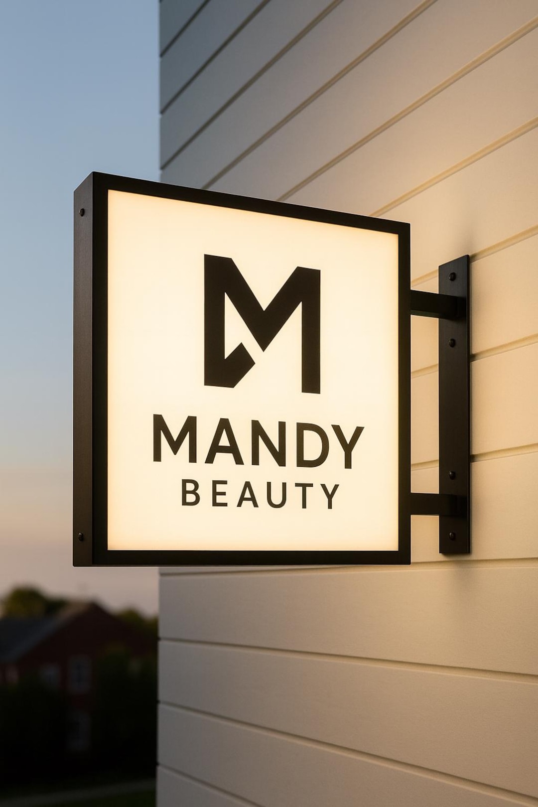 Custom LED Lightbox Sign | Double-sided Illuminated Storefront Logo ...