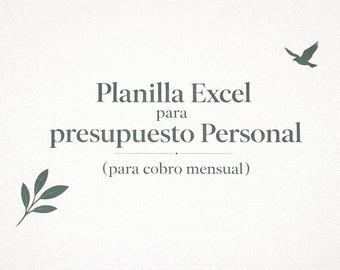 Simple Excel template for personal expenses and budget