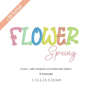 6 Sizes Embroidery Alphabet Duo Font Digital Machine Embroidery, A to Z, Serif Embroidery Font, Handwritten font 11 Formats + BX font