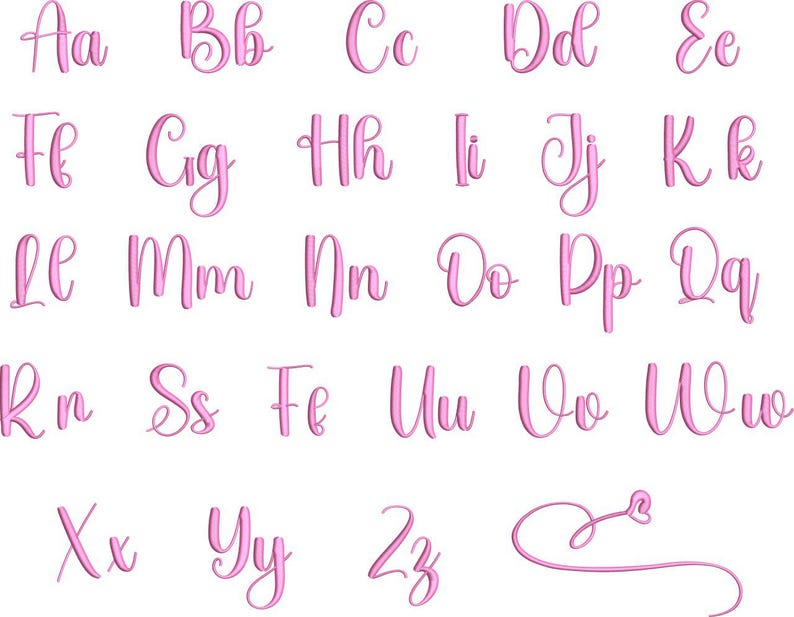 Delicate Cursive Whimsical Handwritten Font Script, Heart Wedding Calligraphy Font ...