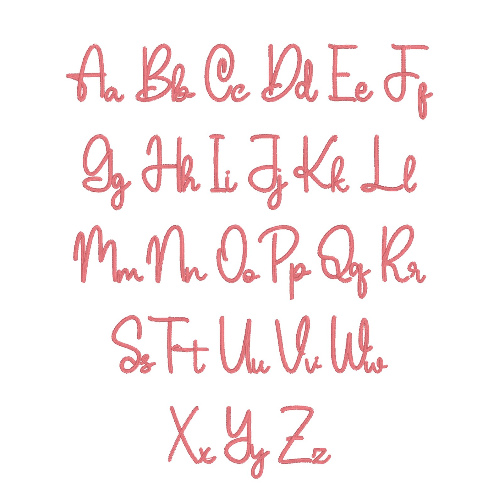 Handwritten Embroidery Fonts Bundle, Script Fonts Machine Embroidery ...