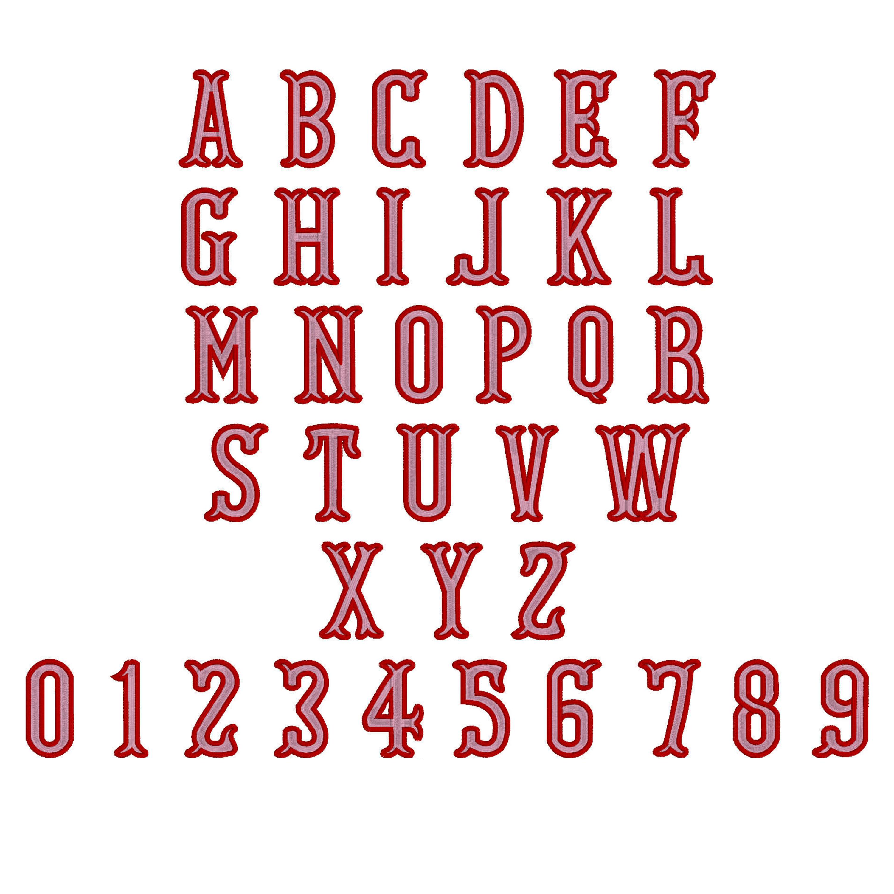 Fishtail Embroidery Monogram Font Bundle - 5 Machine Embroidery ...