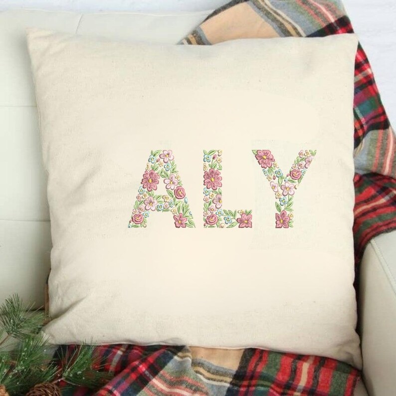 Aly Letters Mama Floral Embroidery Design, Machine Embroidery Design,ffloral ...