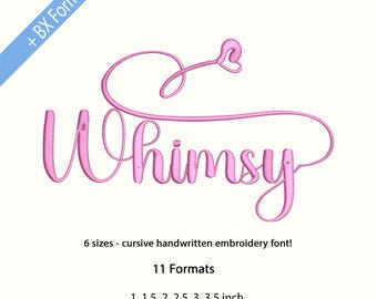 Whimsical Handwritten Font Script, Heart Wedding Calligraphy Font, Handwriting Font, Quirky Font for Handwritten, 6 Sizes, 11 Formats + BX