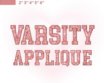 Varsity Applique Embroidery Font, Narrow Sport Alphabet Applique Design, Alphabet PES Font for Embroidery, Varsity Embroidery font