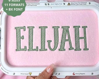 Elizah Skinny Sketch Embroidery Font, Vintage Condensed Serif Machine Embroidery Alphabet,Baby Heirloom Linen Sweatshirt,6 Sizes + BX Format