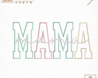 Mama Coquette Embroidery Design, Mama Applique Embroidery Design, Mama Embroidery For Mothers Day Gift From Daughter, Instant Download