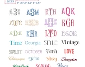 Embroidery font bundle monogram font bundle, Embroidery Font Bundle – 2 Monogram, Handwritten Font Embroidery, 6 Sizes, 11 Formats + BX Font